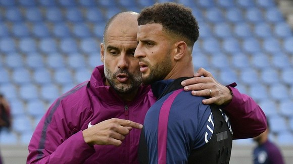 Kyle Walker đã được đảm bảo tương lai tại Man.City sau khi đối thoại với HLV Pep Guardiola. Ảnh: Getty Images