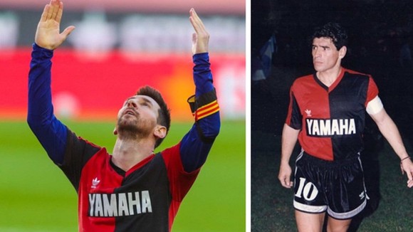 Lionel Messi đã dành tặng bàn thắng cho huyền thoại quá cố Diego Maradona.