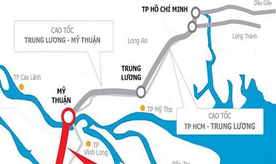 Dự án cao tốc Mỹ Thuận - Cần Thơ, giai đoạn I có tổng chiều dài 23,6km, mặt cắt ngang 4 làn xe, rộng 17m, tổng mức đầu tư khoảng 4.700 tỷ đồng.