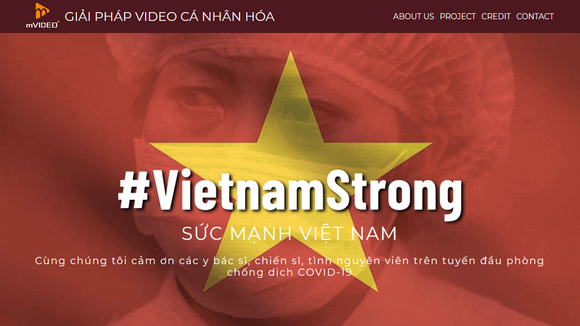 Giao diện trang web vietnamstrong.