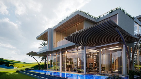 Ảnh phối cảnh biệt thự biển sân golf tại NovaWorld Phan Thiet.