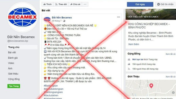 Một trong những tài khoản mạo danh bị xử phạt