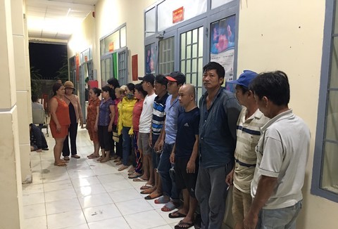 Các đối tượng tại cơ quan công an