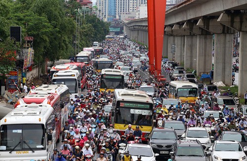 Ùn tắc đường vành đai 3 Hà Nội
