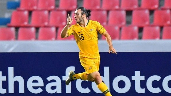 D'Agostino ghi bàn cho Australia. Ảnh: AFC