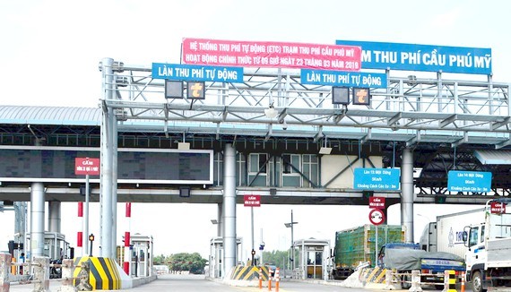 Trạm thu phí cầu Phú Mỹ (TPHCM) đã áp dụng thu phí tự động không dừng
