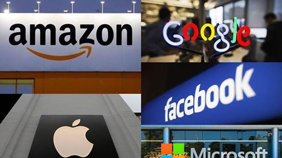 5 tập đoàn Facebook, Google, Amazon, Microsoft và Apple nằm trong nhóm các doanh nghiệp bị đề nghị áp thuế kỹ thuật số