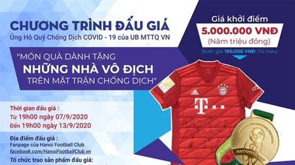Next Media and Hanoi FC have launched an auction programme to support the fight against the COVID-19.