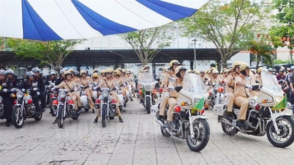 The police force in HCM City has launched an action month to ensure security, social order and safety (Photo: hcmcpv.org.vn)