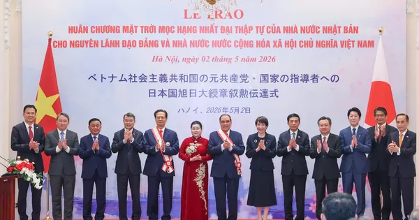 Nhật Bản trao Huân chương Mặt trời mọc tặng nguyên lãnh đạo Đảng, Nhà nước Việt Nam
