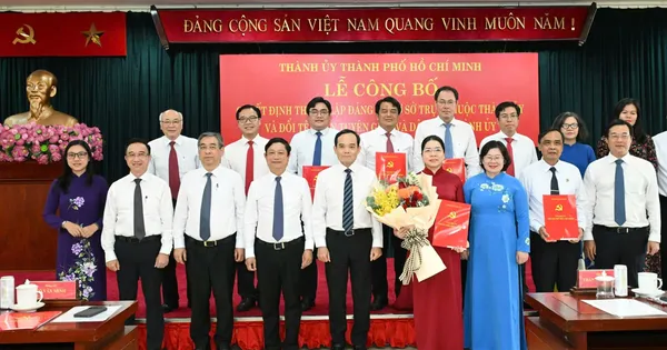 Công bố các quyết định thành lập Đảng bộ cơ sở trực thuộc Thành ủy TPHCM 