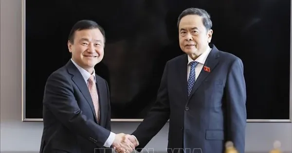 Chủ tịch Quốc hội Trần Thanh Mẫn tiếp lãnh đạo các tập đoàn lớn của Hàn Quốc 