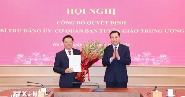 Đồng chí Trần Thanh Lâm giữ chức Bí thư Đảng ủy Cơ quan Ban Tuyên giáo Trung ương 