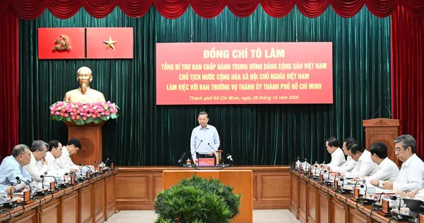 Tổng Bí thư, Chủ tịch nước Tô Lâm làm việc với Ban Thường vụ Thành ủy TPHCM