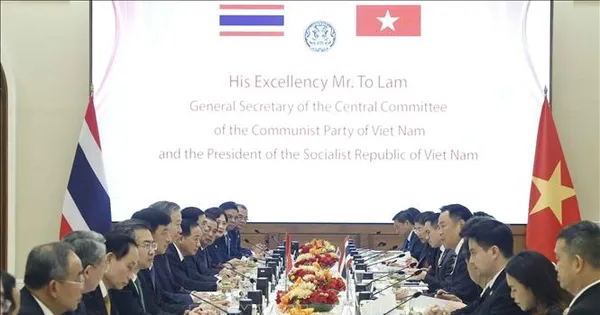 Tổng Bí thư, Chủ tịch nước Tô Lâm hội đàm với Thủ tướng Thái Lan Anutin Charnvirakul