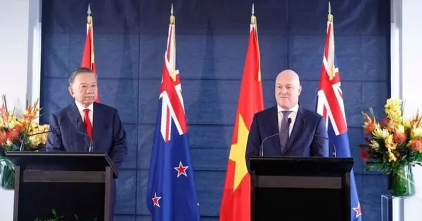 Tuyên bố chung giữa Việt Nam và New Zealand nhân chuyến thăm cấp nhà nước của Tổng Bí thư, Chủ tịch nước Tô Lâm tới New Zealand