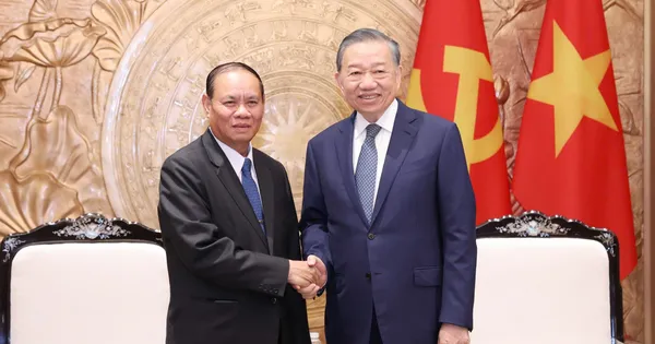 Tổng Bí thư, Chủ tịch nước Tô Lâm tiếp Thường trực Ban Bí thư Lào Vilay Lakhamphong