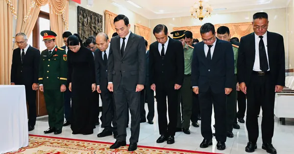 Đoàn đại biểu cấp cao TPHCM viếng Chủ tịch Quốc hội Lào Saysomphone Phomvihane