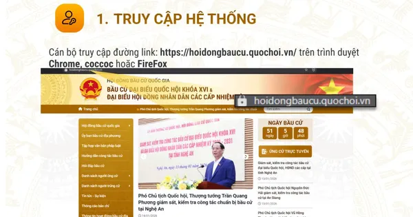 Ban hành hướng dẫn nộp hồ sơ trực tuyến ứng cử đại biểu Quốc hội, HĐND