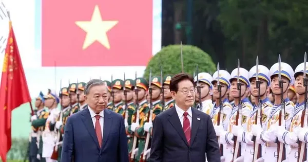 Tổng Bí thư, Chủ tịch nước Tô Lâm chủ trì Lễ đón chính thức Tổng thống Hàn Quốc