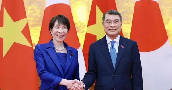  Thủ tướng Lê Minh Hưng chủ trì lễ đón chính thức Thủ tướng Nhật Bản Takaichi Sanae 