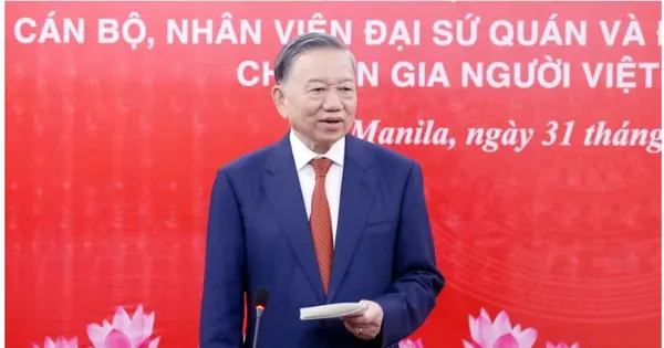 Tổng Bí thư, Chủ tịch nước Tô Lâm gặp gỡ đại diện cộng đồng người Việt tại Philippines