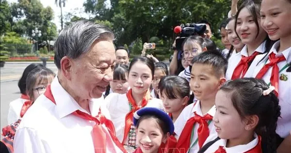 Tổng Bí thư, Chủ tịch nước Tô Lâm gặp mặt 85 đội viên tiêu biểu toàn quốc