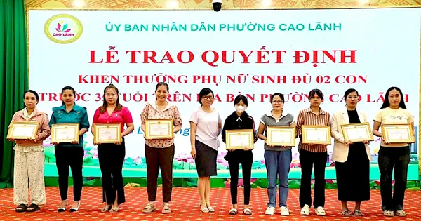 Hơn 13.500 phụ nữ ở Đồng Tháp nhận hỗ trợ khi sinh đủ 2 con trước 35 tuổi