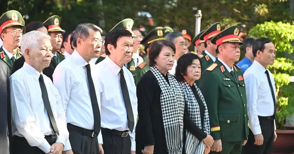 Lãnh đạo Đảng, Nhà nước dâng hương tưởng niệm các Anh hùng liệt sĩ tại Công viên Lê Thị Riêng