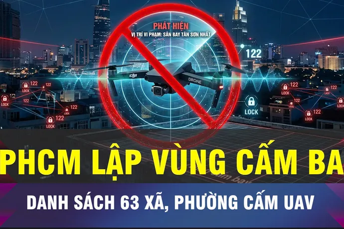 18 GIỜ NGÀY 3-9: TPHCM cấm thiết bị bay không người lái tại 63 xã, phường 