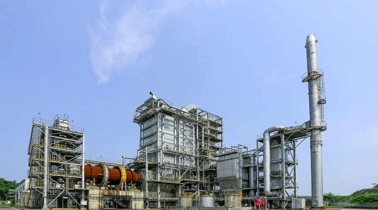 Hệ thống xử lý chất thải công nghiệp tại Nam Sơn, huyện Sóc Sơn do URENCO vận hành.