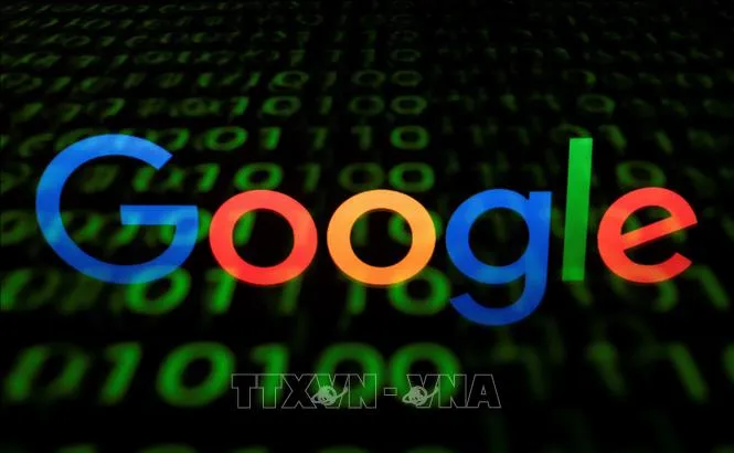 Biểu tượng của Google trên màn hình máy tính bảng. Ảnh: TTXVN