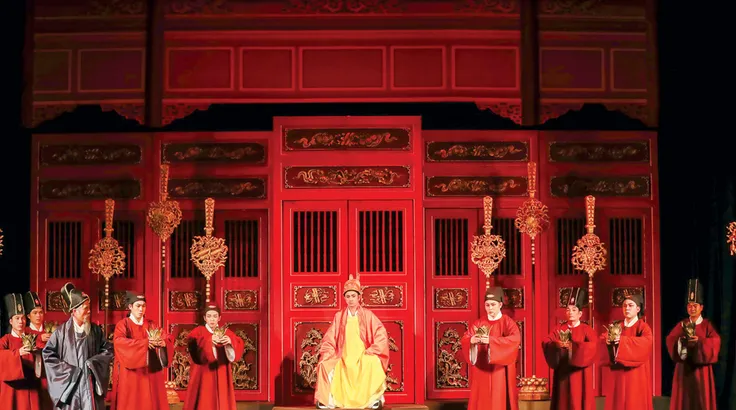 Một cảnh trong vở kịch “Lệ Chi Viên”.
