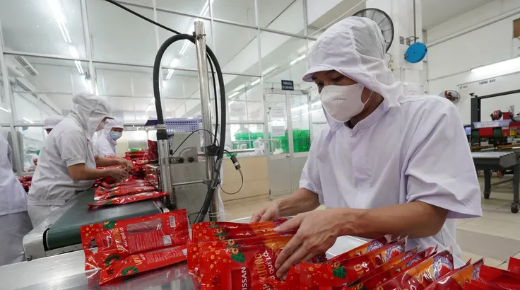 Sản xuất hàng tết tại Công ty VISSAN 