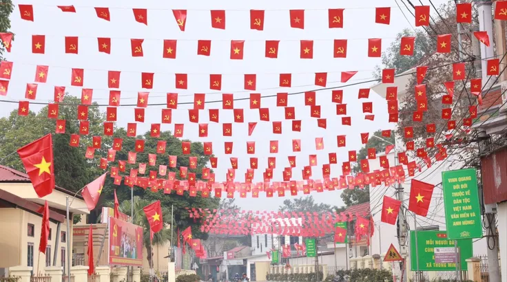 Xã đảo Minh Châu rực cờ hoa chào mừng Đại hội XIV của Đảng