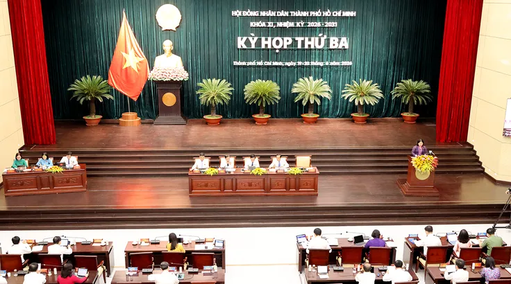 Quang cảnh kỳ họp thứ ba HĐND TPHCM khóa XI.