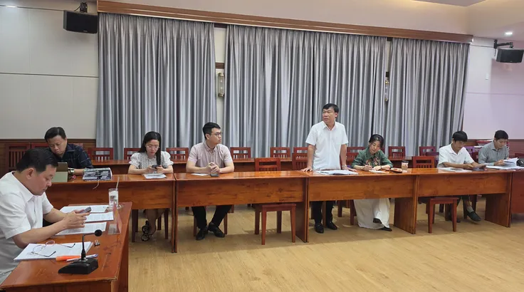 Đại diện Cty Phú Mỹ Hưng phát biểu tại cuộc họp