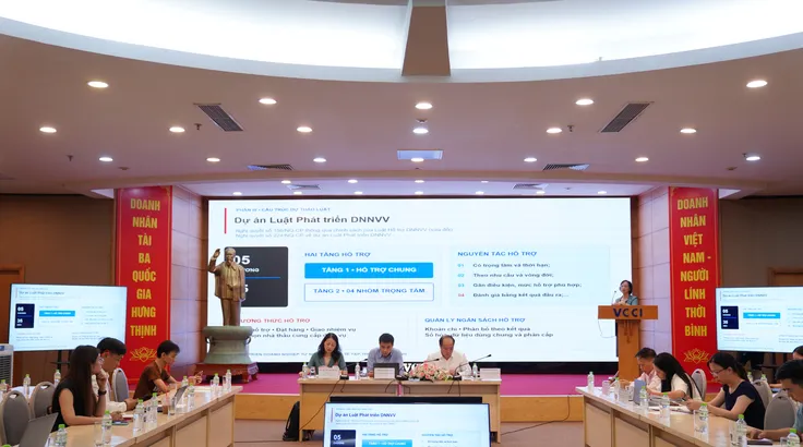 Quang cảnh hội thảo “Hộ kinh doanh và động lực tăng trưởng”. Ảnh: TIẾN CƯỜNG