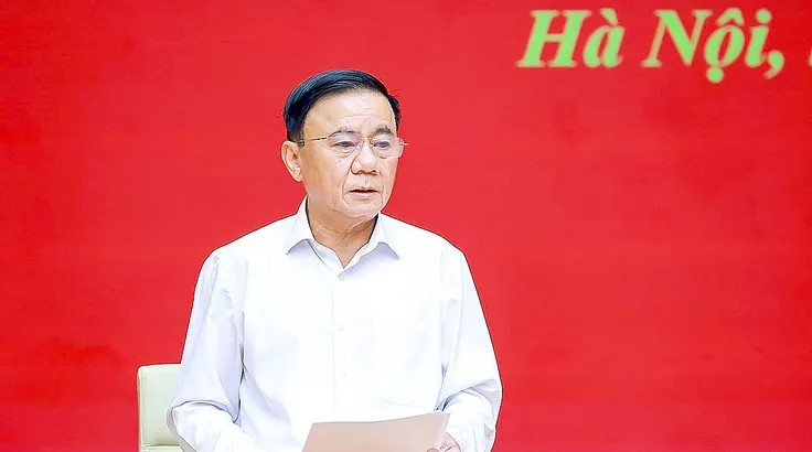 Thường trực Ban Bí thư Trần Cẩm Tú phát biểu tại hội nghị. Ảnh: TTXVN