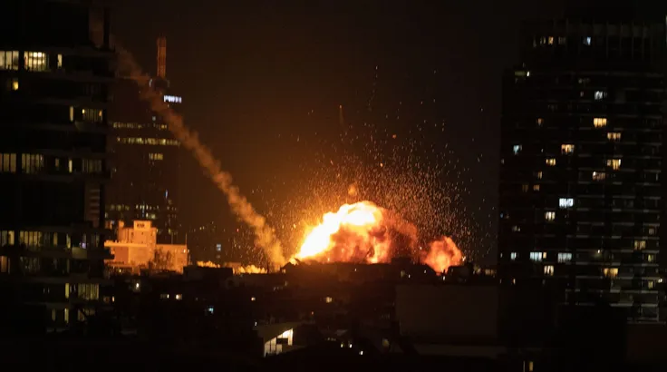 Một vụ nổ tại Tel Aviv, Israel ngày 28/2/2026. Ảnh: THX/TTXVN