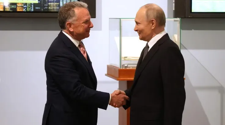 Tổng thống Nga, Putin tiếp đặc phái viên của Tổng thống Mỹ, Steve Witkoff tại St. Petersburg. Ảnh: Văn phòng Tổng thống Nga
