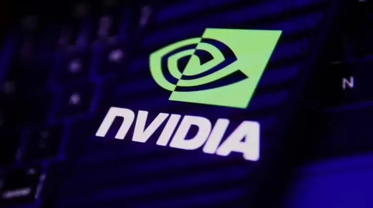 Biểu tượng của Tập đoàn Nvidia. Ảnh: Getty Images/TTXVN