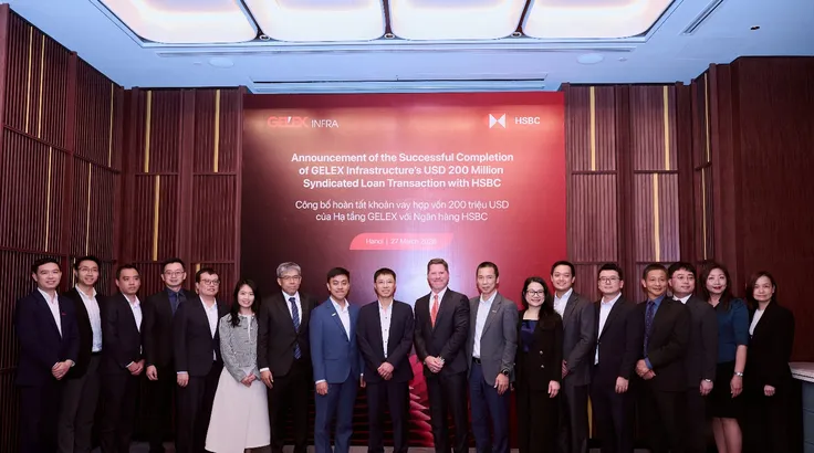 Lễ công bố có sự tham dự của lãnh đạo GELEX, Hạ tầng GELEX, HSBC cùng đại diện các ngân hàng quốc tế.
