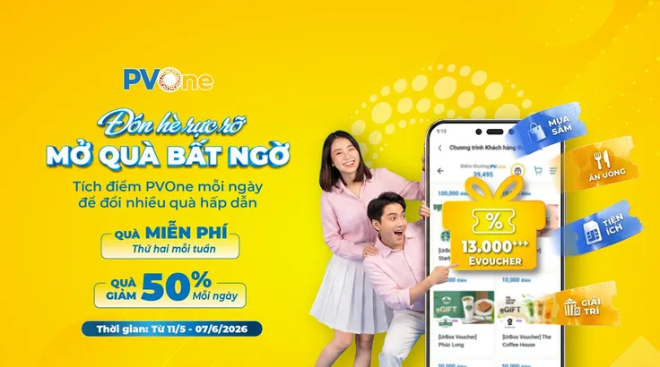 Cùng PVcomBank đón hè rực rỡ với hơn 13.000 quà tặng trên hệ sinh thái PVOne