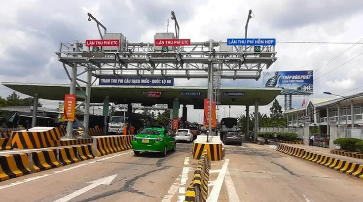 Trạm thu phí dự án BOT cầu Rạch Miễu - Ảnh: Báo Xây dựng