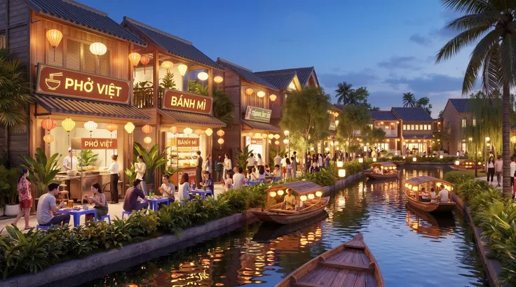 Global Village 19,3ha, tâm điểm hội tụ năm sắc thái văn hóa và ẩm thực quốc tế tại Vinhomes Sài Gòn Park.