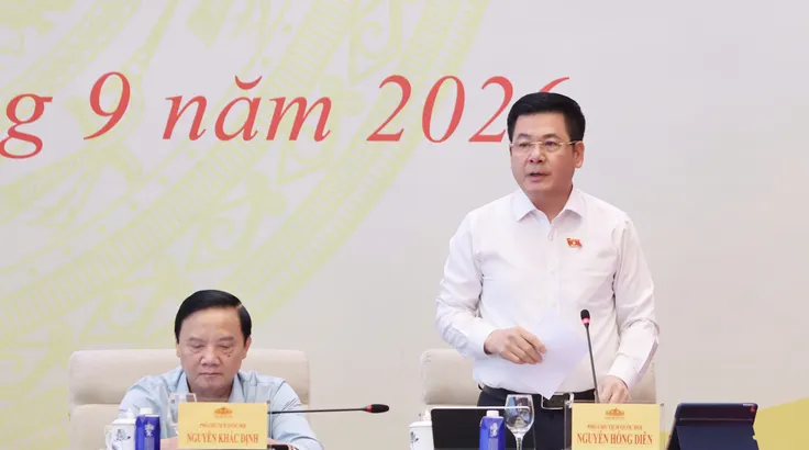 Phó Chủ tịch Quốc hội Nguyễn Hồng Diên điều hành phiên thảo luận. Ảnh: QUANG PHÚC