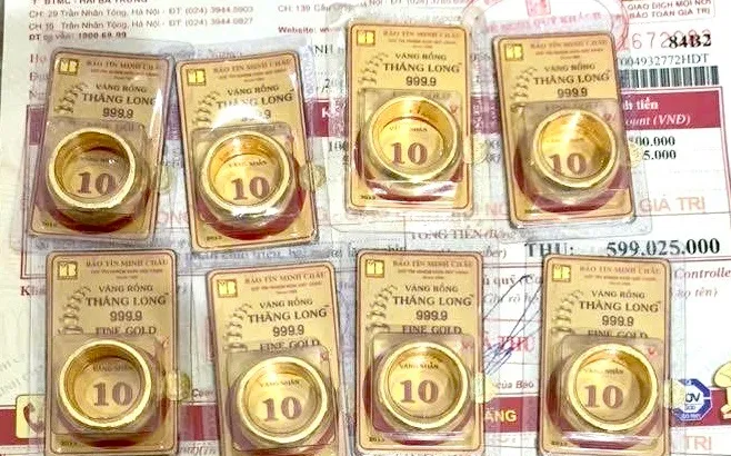 Giá vàng trong nước tăng trở lại