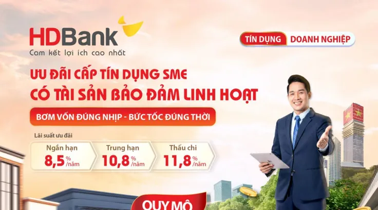 HDBank tung gói tín dụng ‘SME Linh hoạt’ quy mô 30.000 tỷ đồng