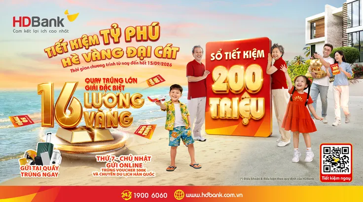 Khách hàng HDBank trúng thưởng sổ tiết kiệm và chuyến du lịch Hàn Quốc 
